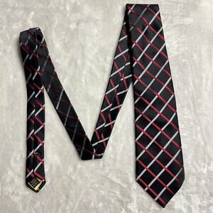 Donald J Trump Tie Signature Collection 100% Silk Plaid Striped Necktie Power